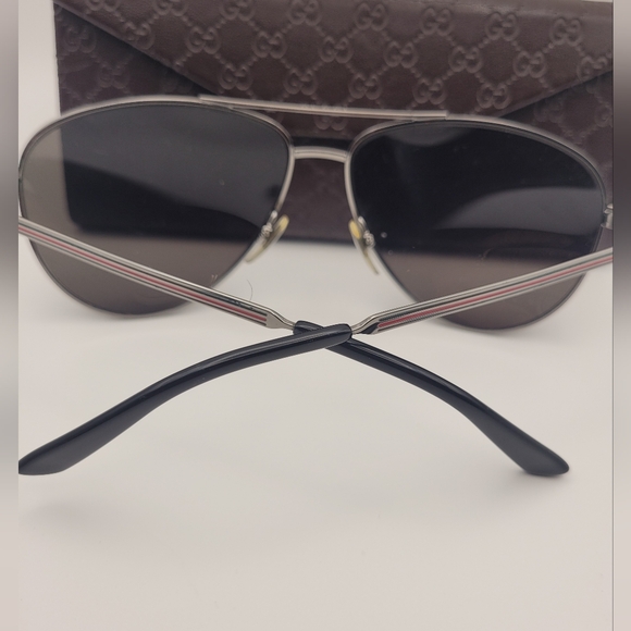 Gucci Black Sherry Line Unisex Aviators - Picture 2 of 3